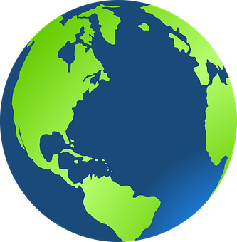 Stylized Vector Globe Americas PNG