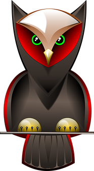 Stylized Vector Owl Illustration PNG