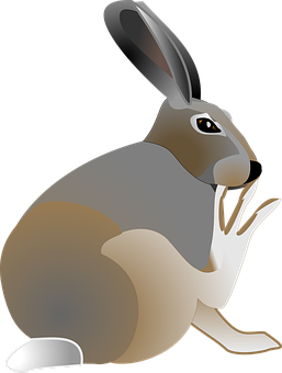 Stylized Vector Rabbit PNG