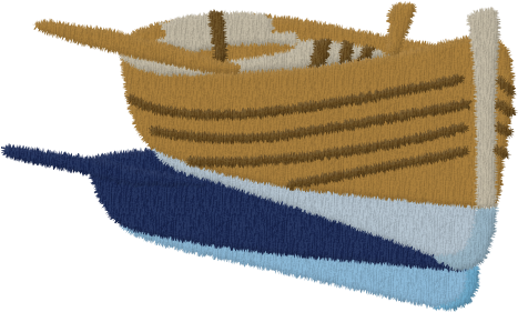 Stylized Viking Ship Illustration PNG