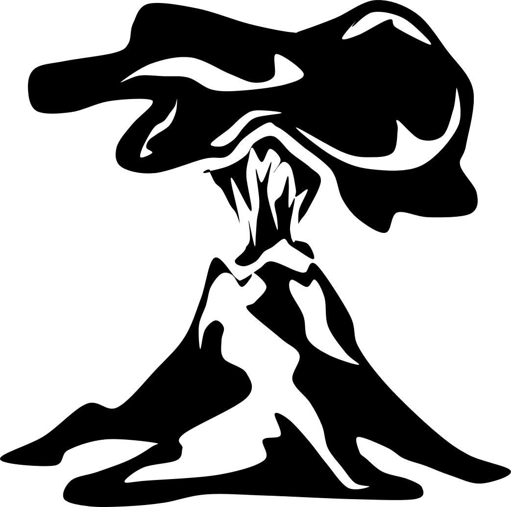 Stylized Volcano Eruption Graphic PNG