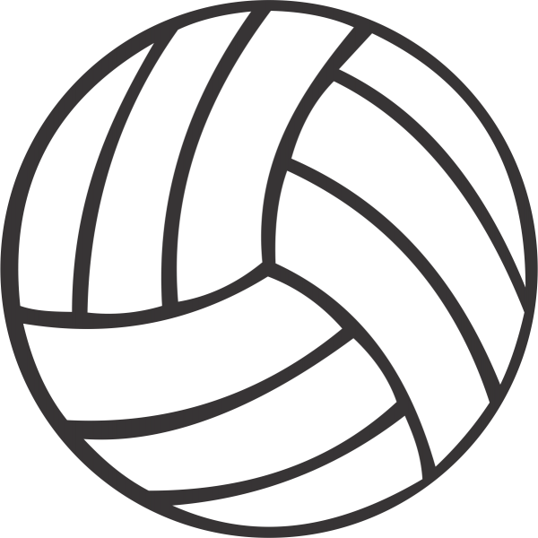 Stylized Volleyball Clipart PNG