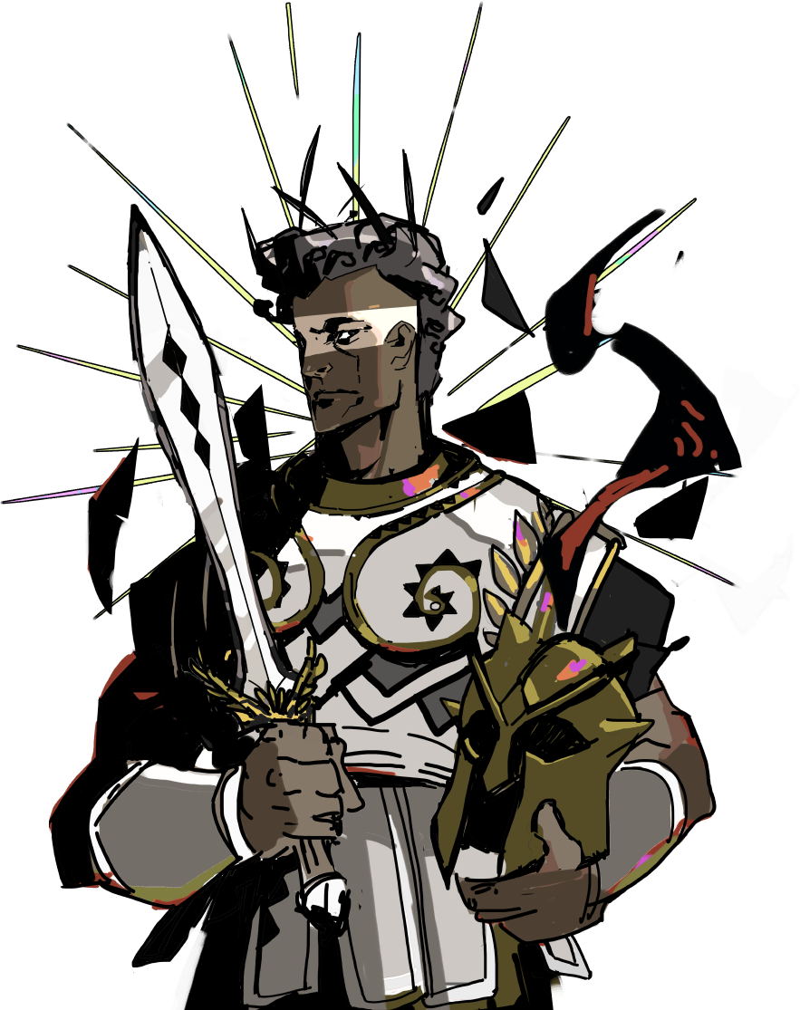 Stylized Warrior Artwork PNG