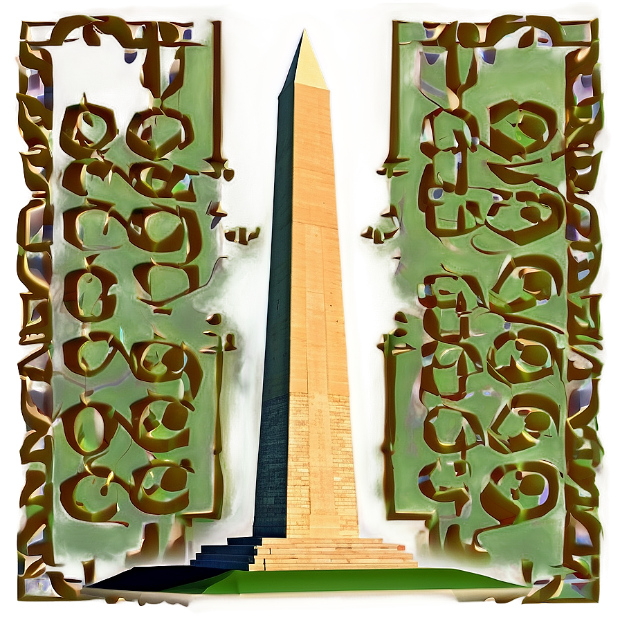 Stylized Washington Monument Graphic Png Nop PNG