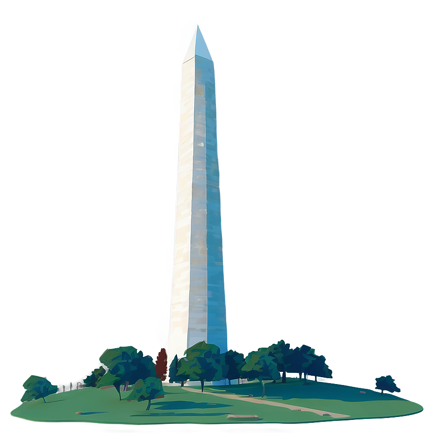 Stylized Washington Monument Graphic Png Pxk13 PNG