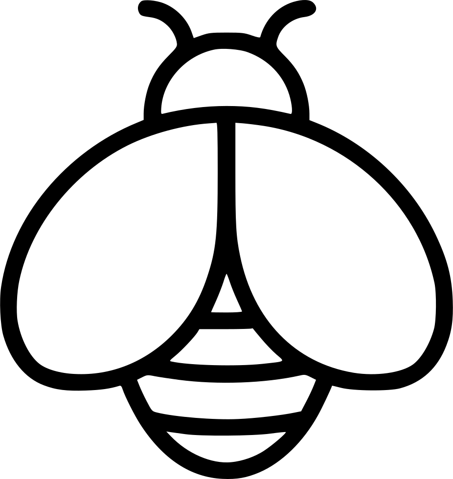 Stylized Wasp Icon Blackand White PNG