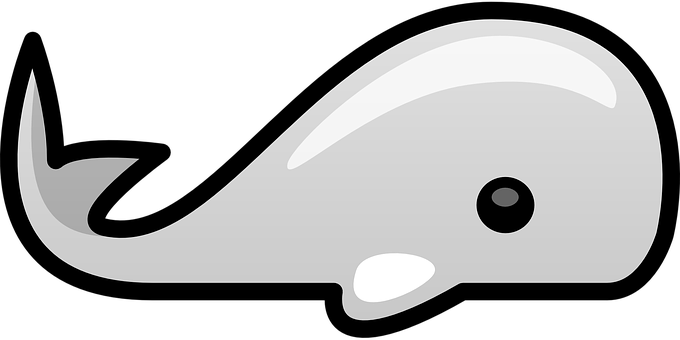 Stylized Whale Graphic PNG