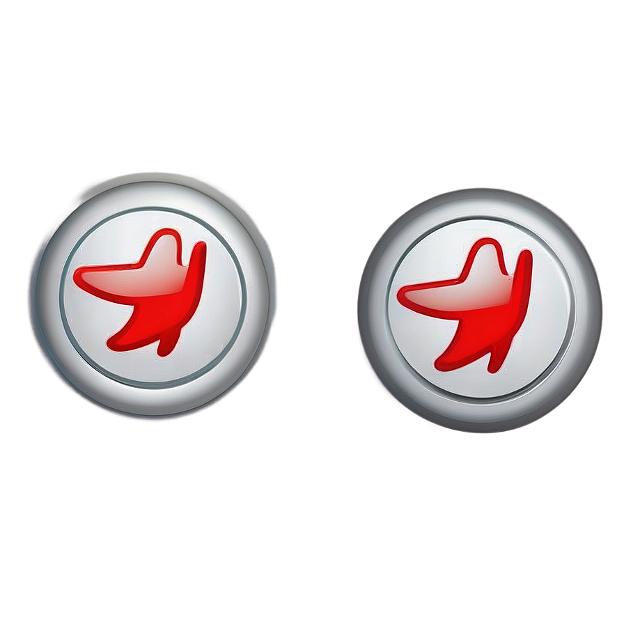 Stylized White Button Png 06272024 PNG