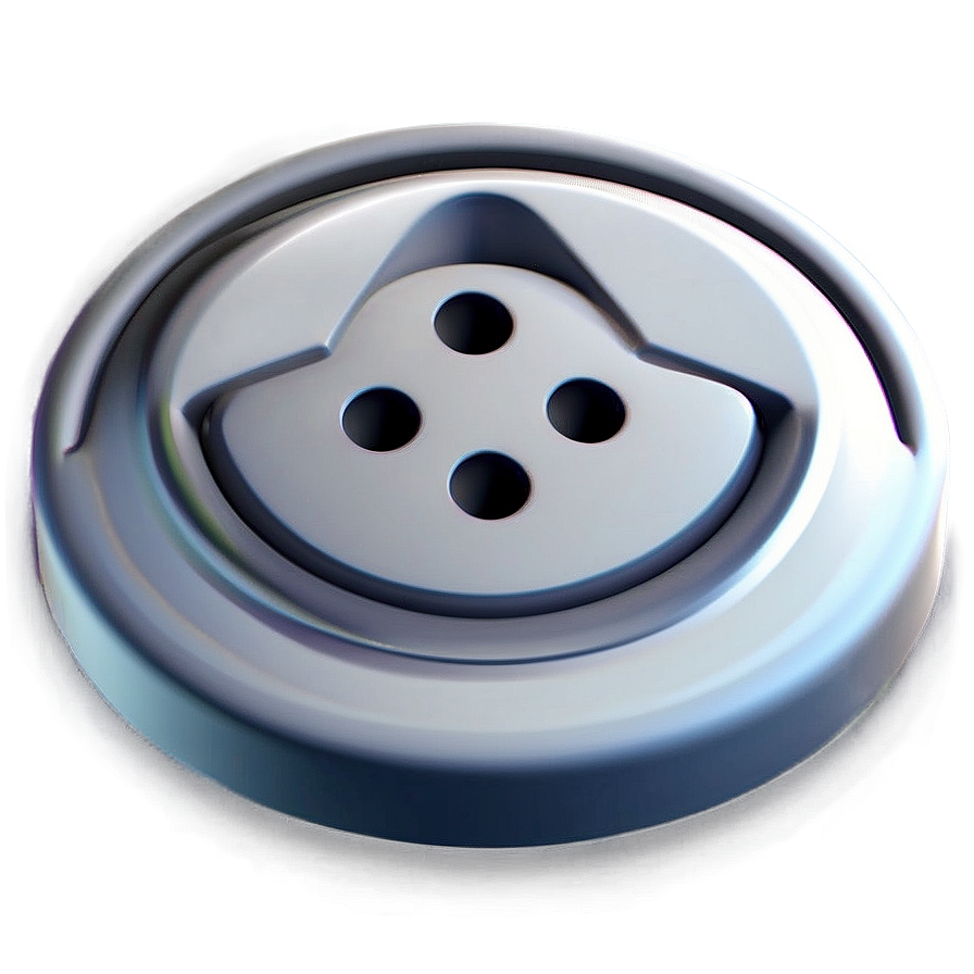 Stylized White Button Png Pqv28 PNG