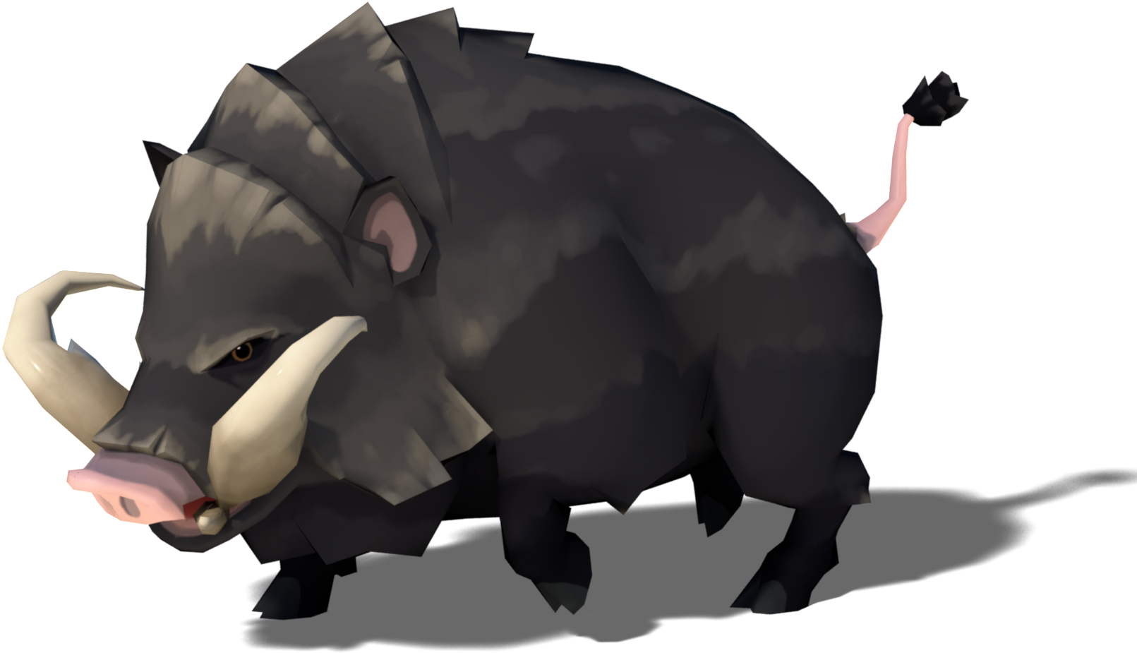Stylized Wild Boar Illustration PNG