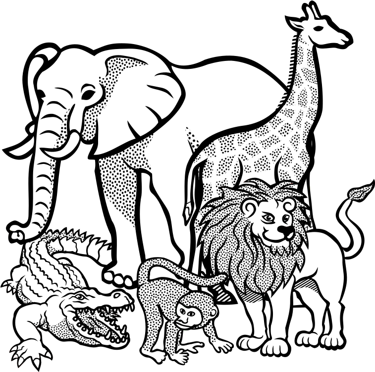 Stylized Wildlife Illustration PNG