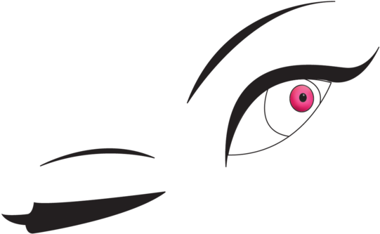 Stylized Winking Eye Graphic PNG