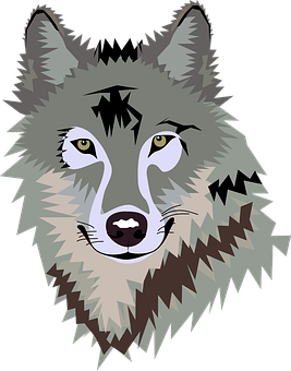 Stylized Wolf Graphic PNG