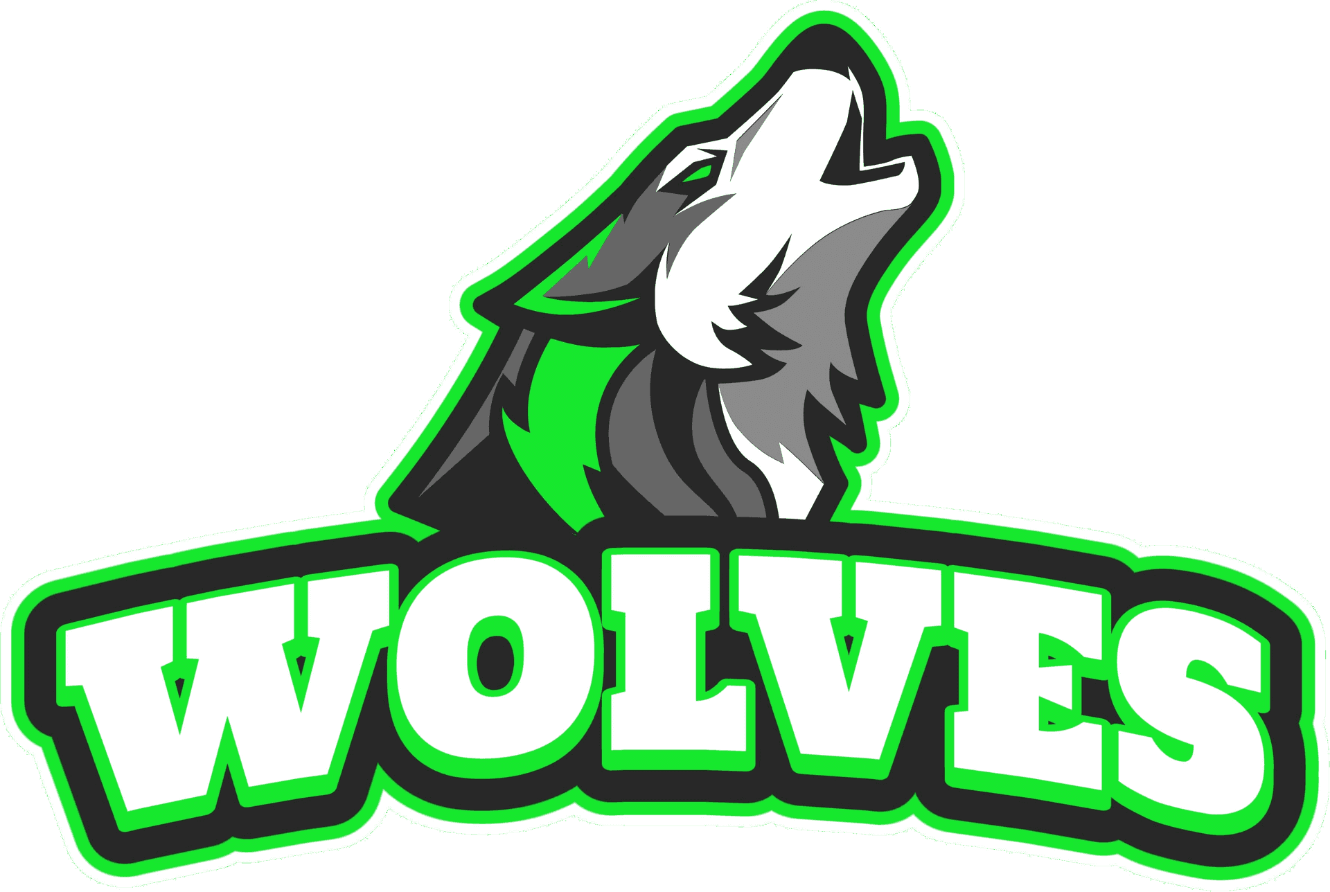 Stylized Wolf Logowith Text PNG