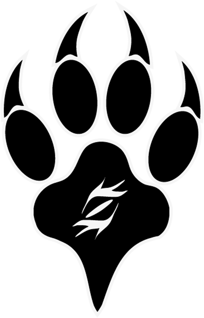 Stylized Wolf Paw Logo PNG