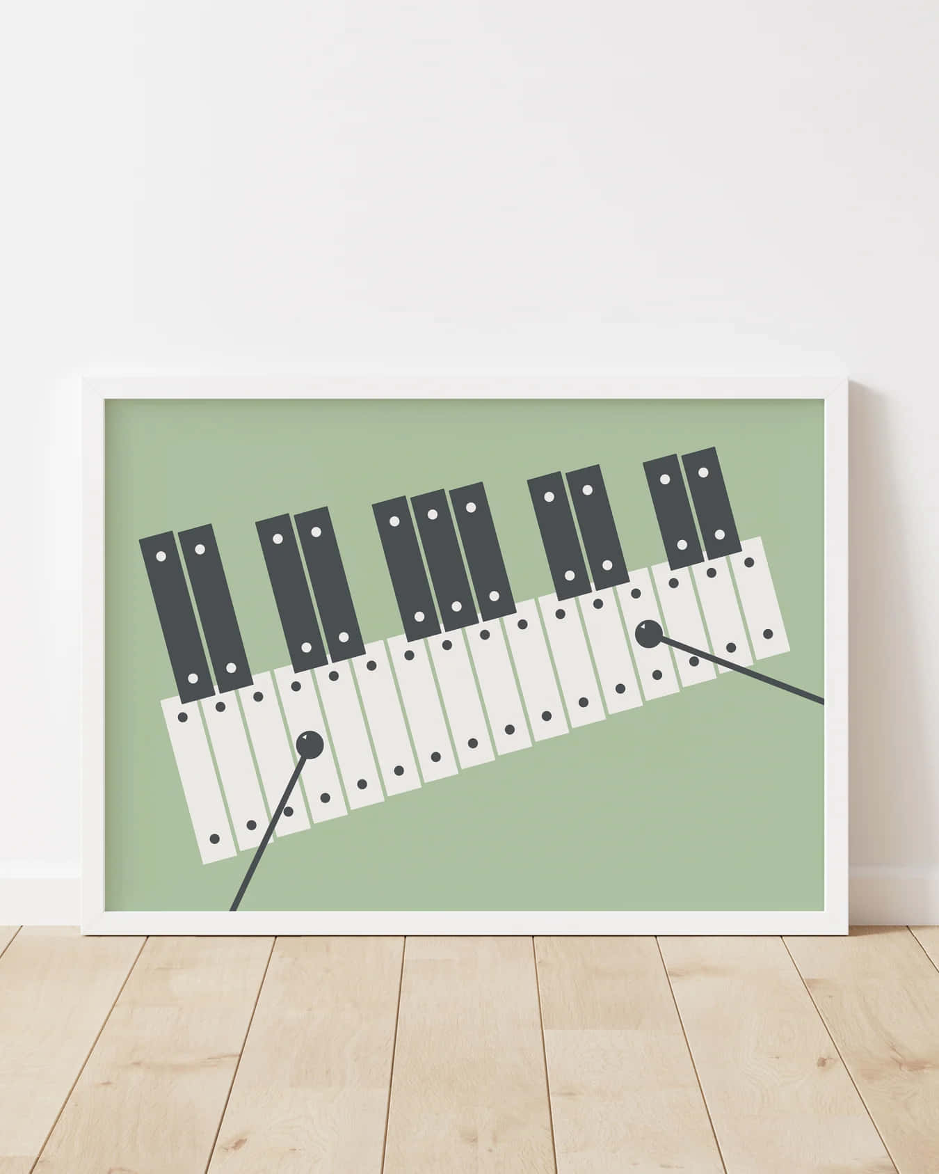 Stylized Xylophone Art Print Wallpaper