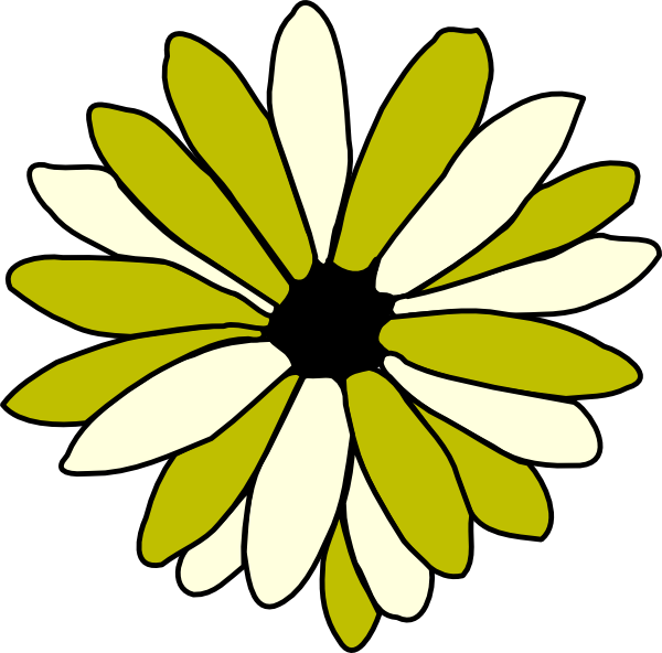 Stylized Yellow Daisy Illustration PNG
