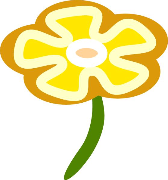 Stylized Yellow Flower Illustration.png PNG