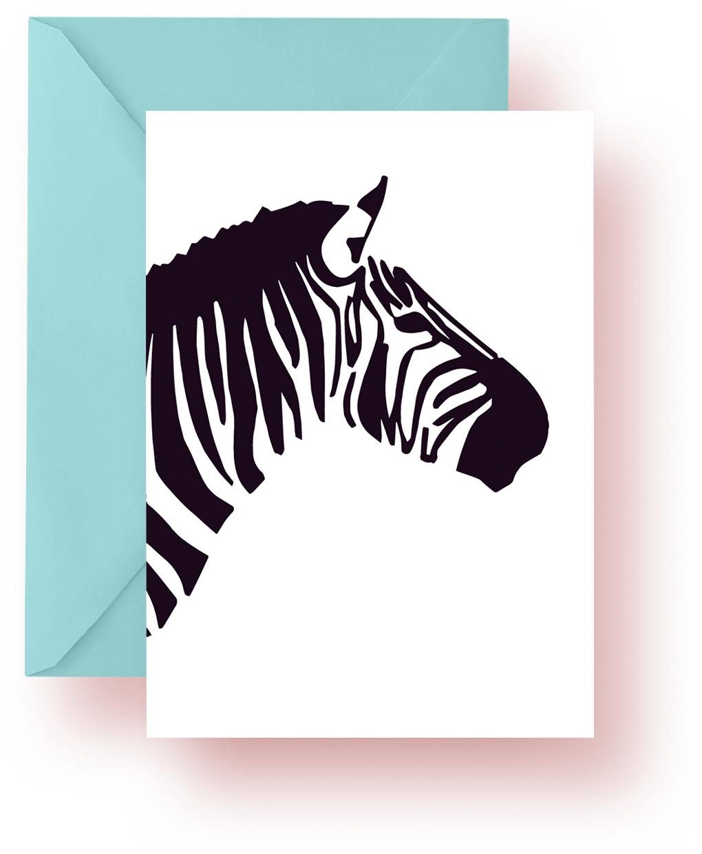 Stylized Zebra Profile PNG