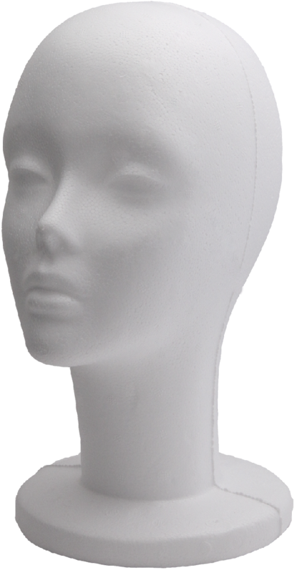 Styrofoam Mannequin Head Display PNG