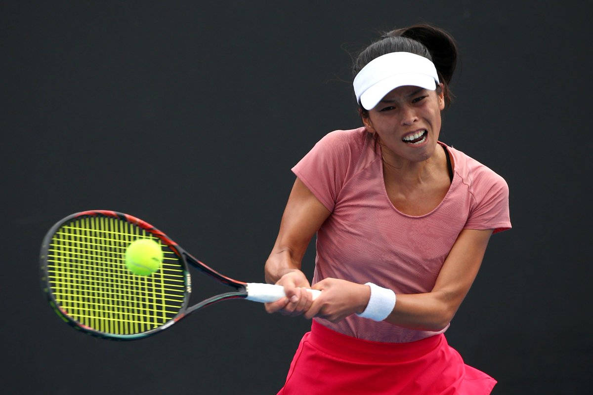 Su-wei Hsieh in Action at a Tennis Match Wallpaper
