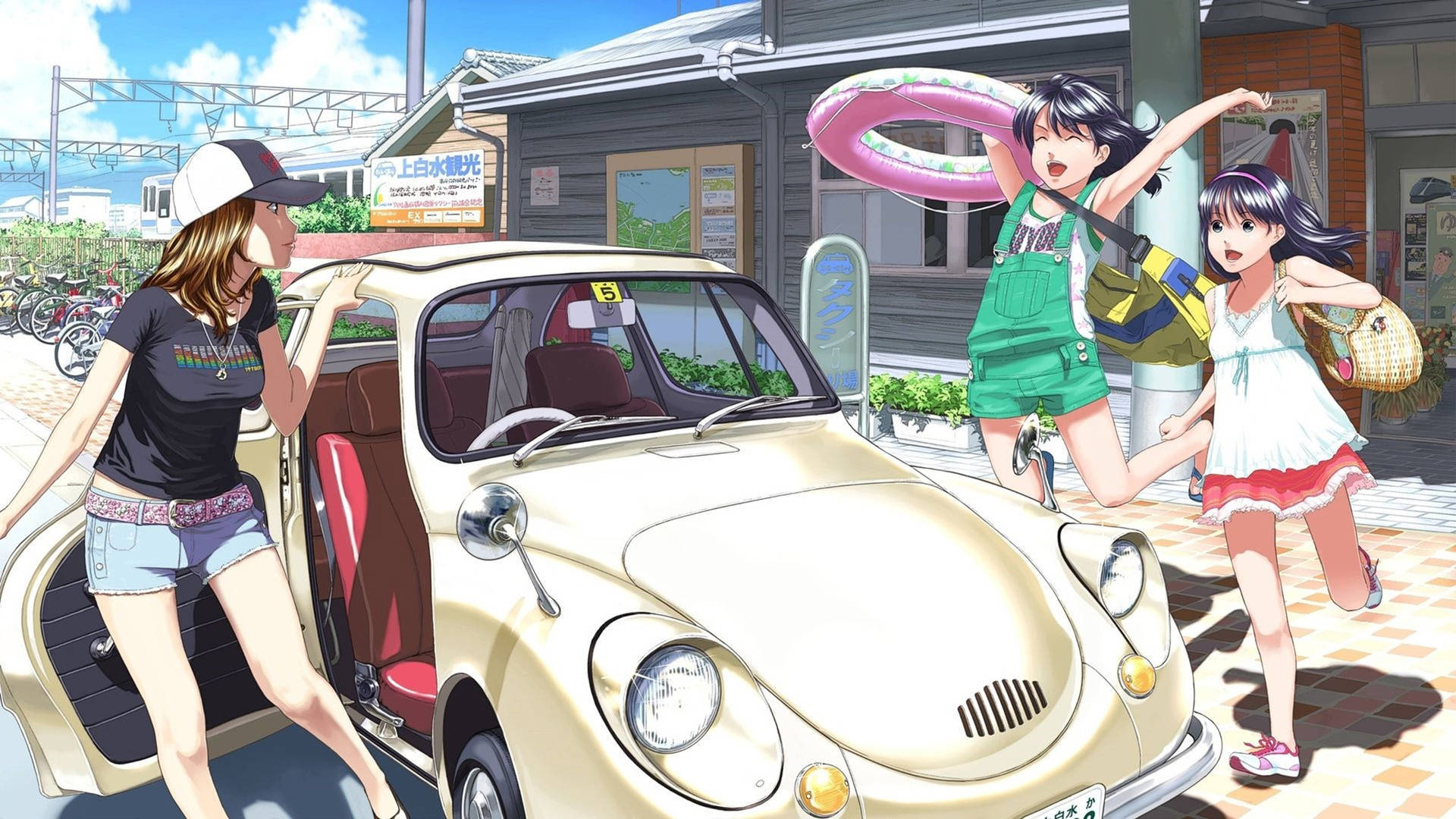Subaru 360 Anime Car Background