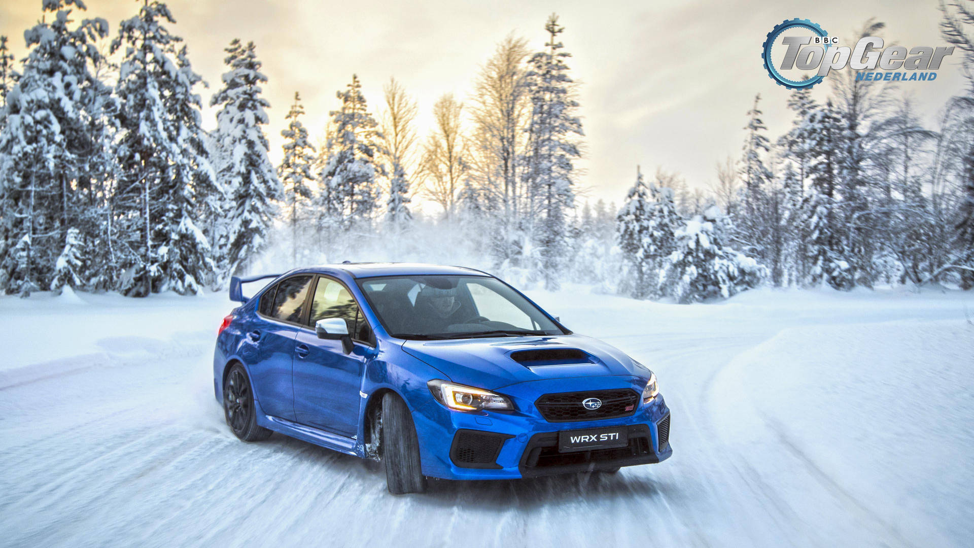 Subaru Drifting In Snow Wallpaper