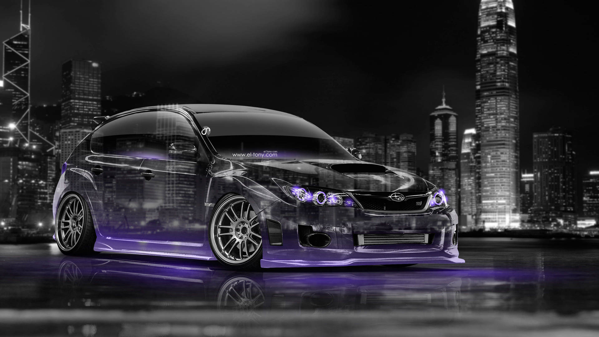 Subaru Transparent Smoky Grey Wallpaper