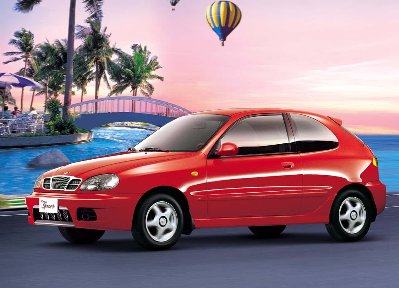 Sublime Daewoo Lanos In A Scenic Location Wallpaper