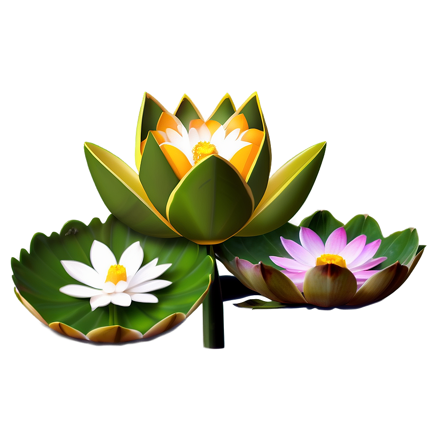 Sublime Orange Lotus Png Ptd17 PNG