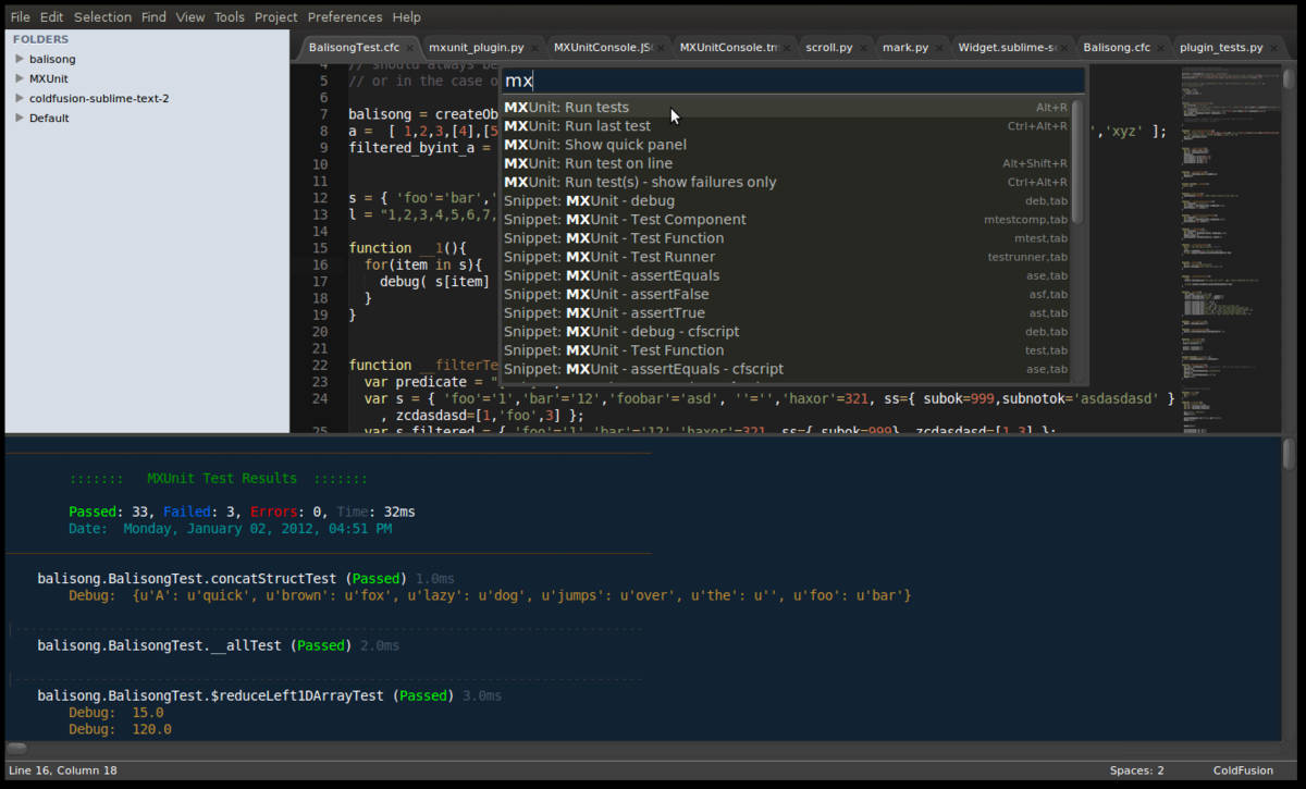 Sublime Text Software Sample Code Picture