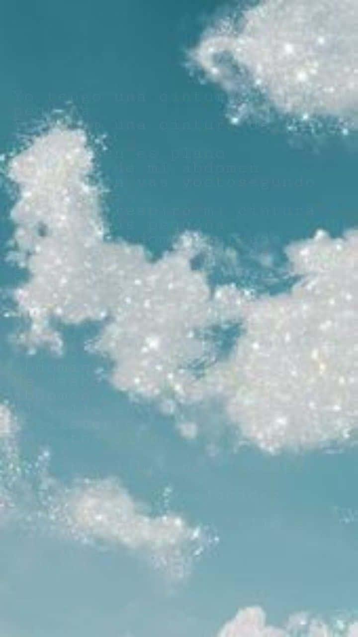 Subliminal Glittering Cloud Shapes Wallpaper