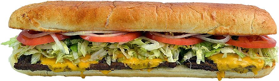 Submarine Cheeseburger Sandwich PNG