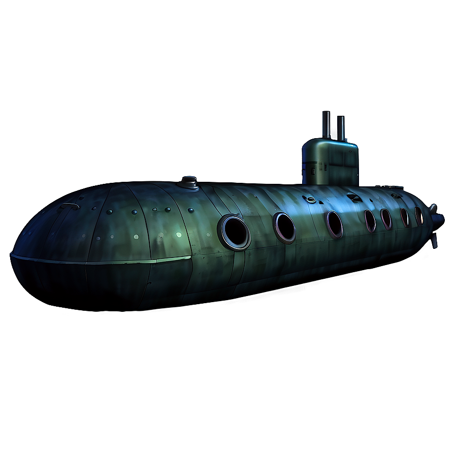 Submarine Illustration Png 05252024 PNG