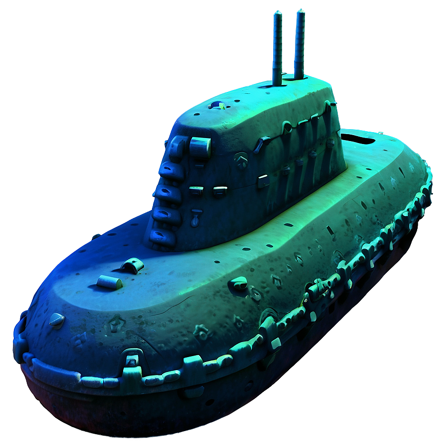 Submarine In Coral Reef Png Oys81 PNG