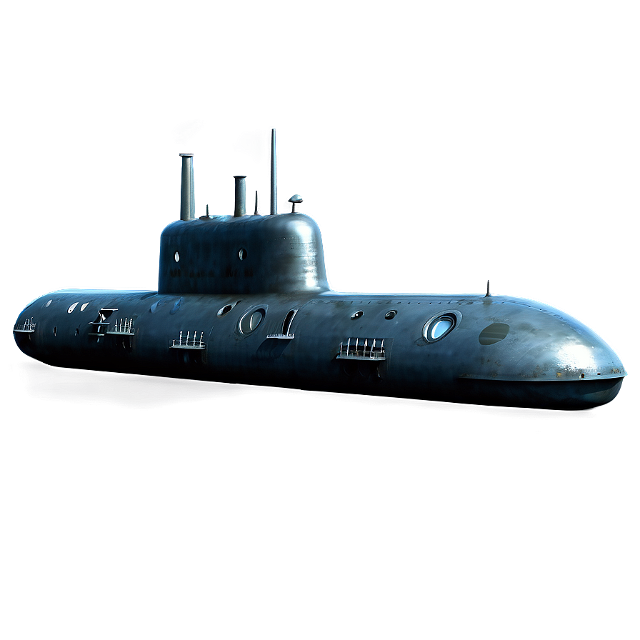 Submarine In Ocean Depth Png Gbh PNG