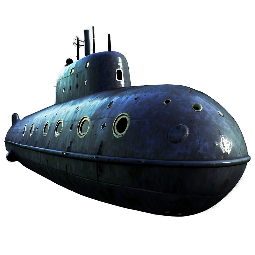 Submarine In Stormy Seas Png Fak PNG