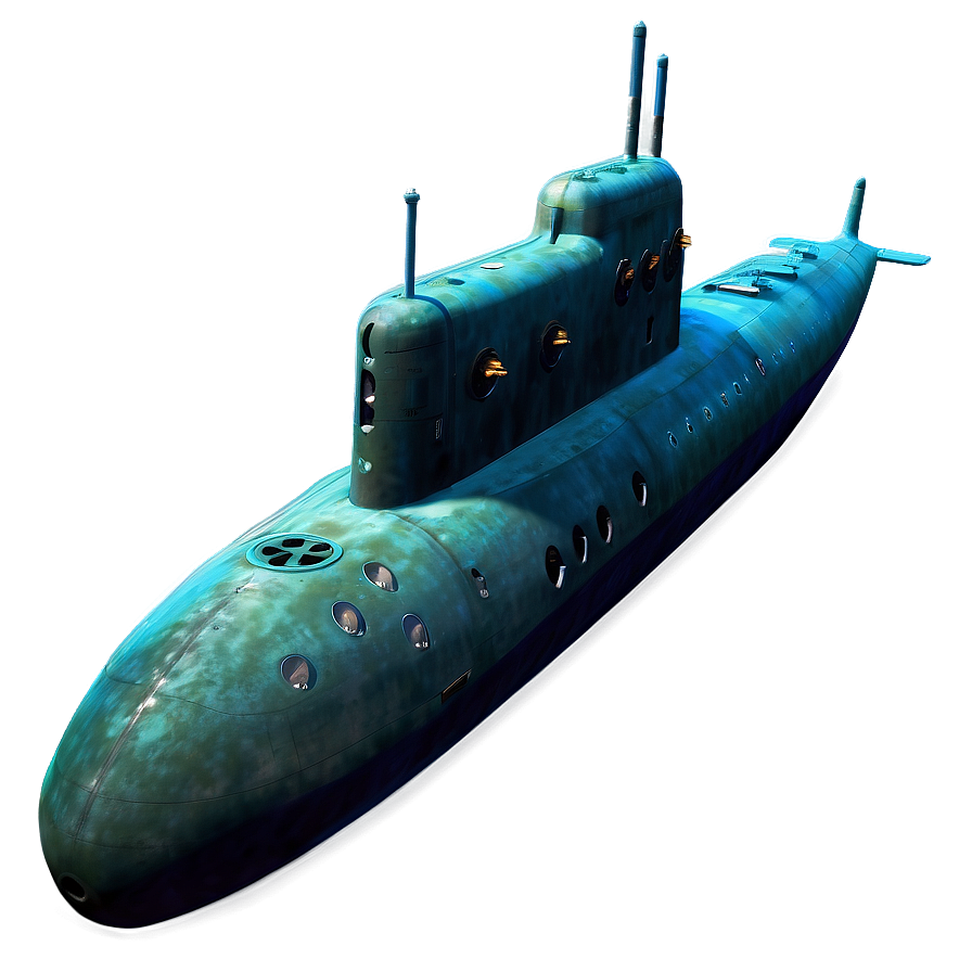 Submarine In The Abyss Png Xok27 PNG