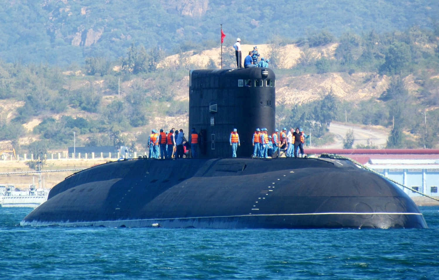 Admiral's Submarine Making Its Way Through the Deep Blue Sea