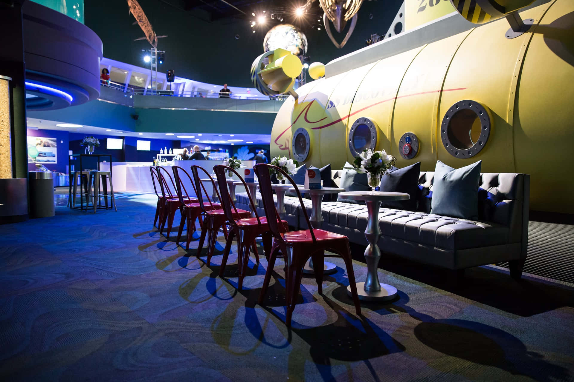 Submarine Themed Seating Area Ripleys Aquarium Wallpaper