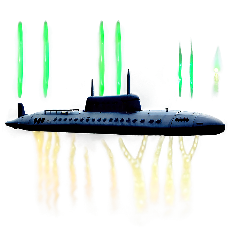 Submarine With Lights Png Ijv95 PNG