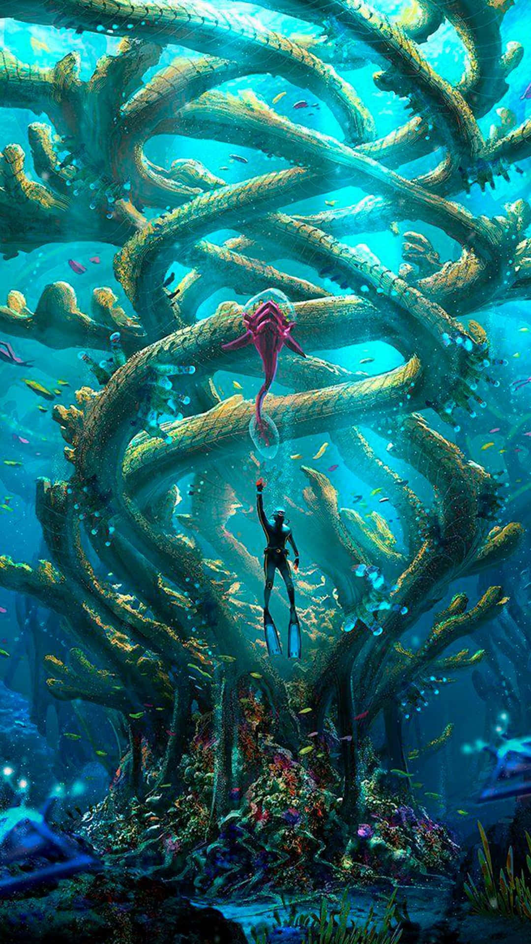 Explore stunning underwater landscapes in Subnautica 4k Wallpaper