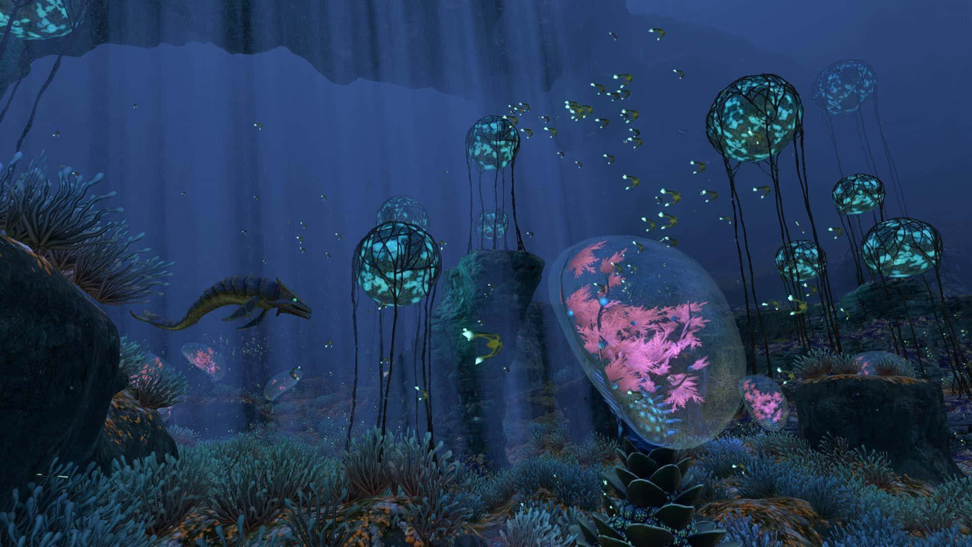 Explore the underwater world of Subnautica 4k Wallpaper