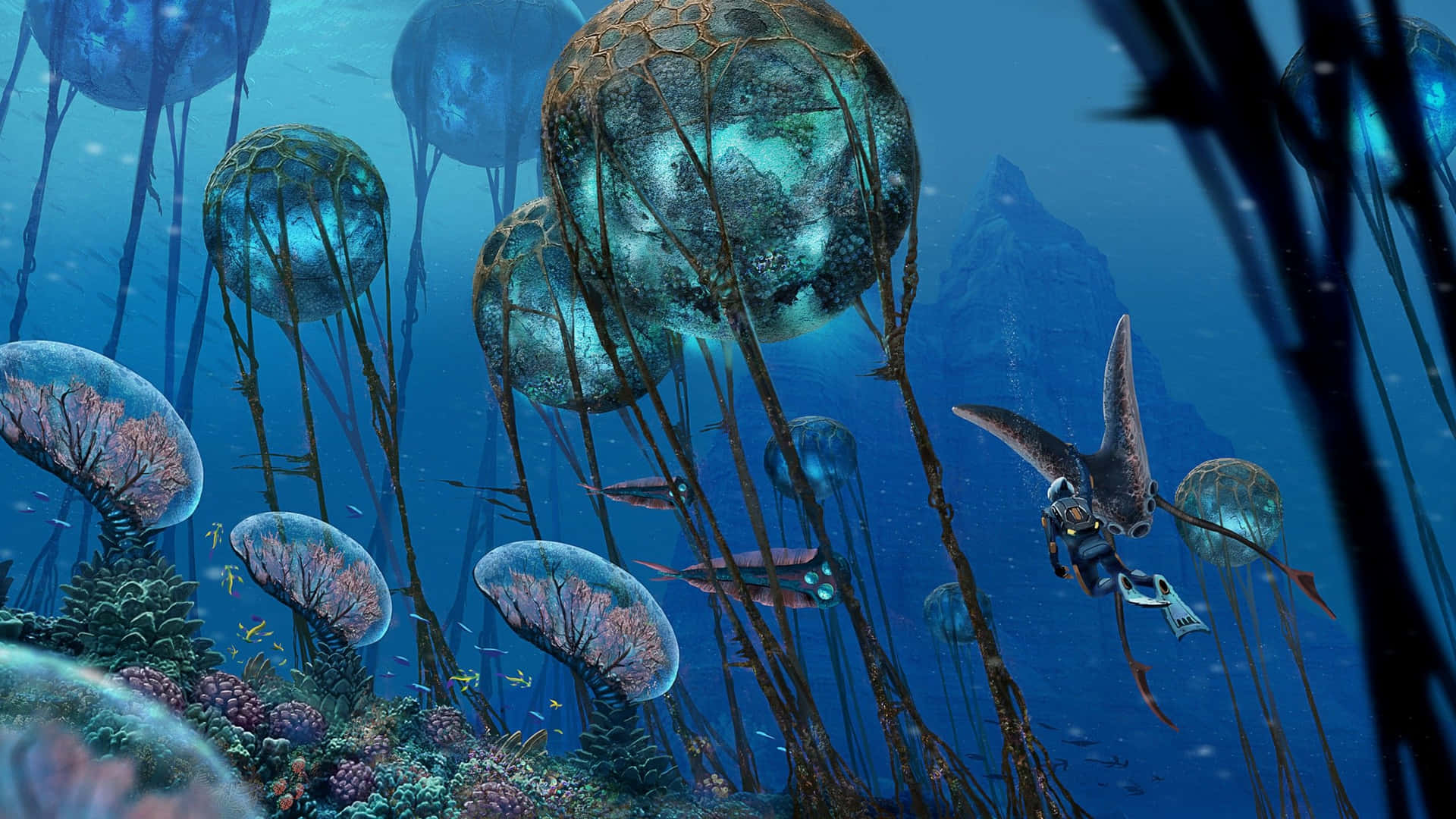 Lavish underwater exploration awaits in Subnautica 4k Wallpaper