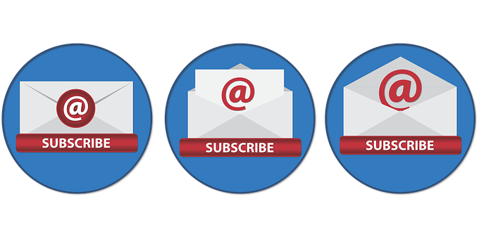 Subscribe Email Icon Set PNG