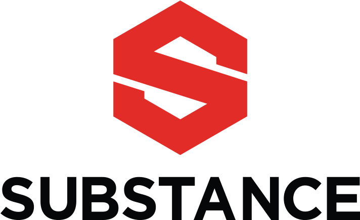 Substance Gym Logo Redand Gray PNG
