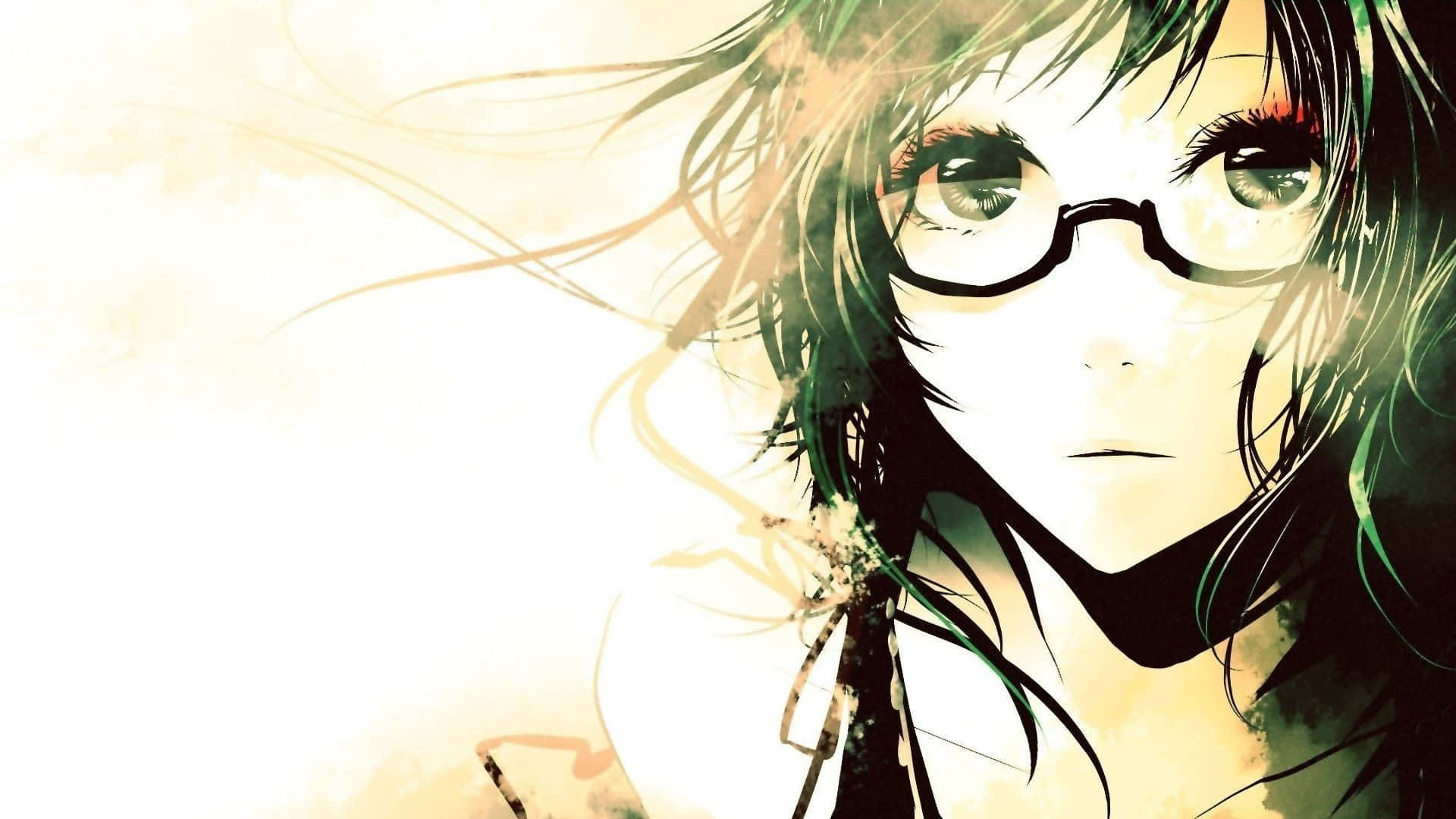 Subtle Anime Girl With Eyeglasses Wallpaper