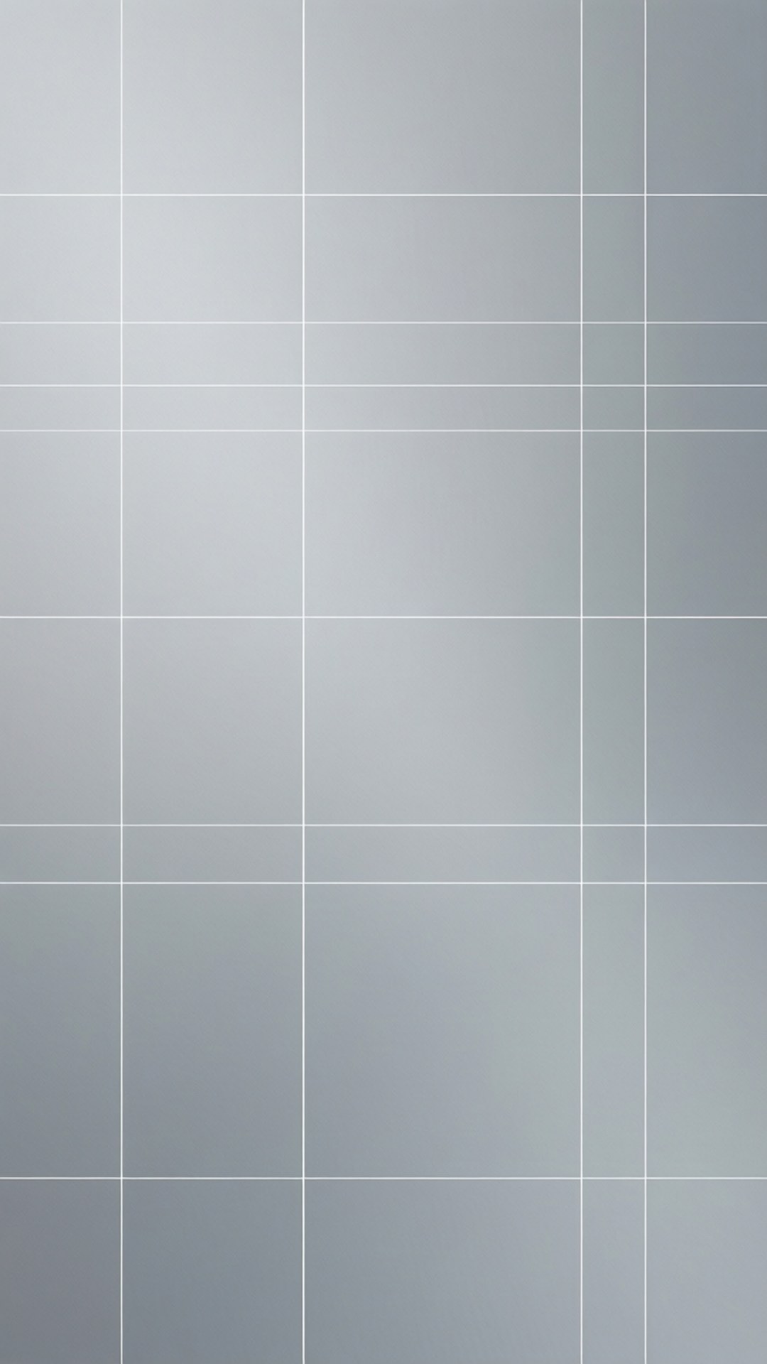 Minimalistisk tynt hvitt rutenett på myk grå for en moderne iOS 14-bakgrunn.
