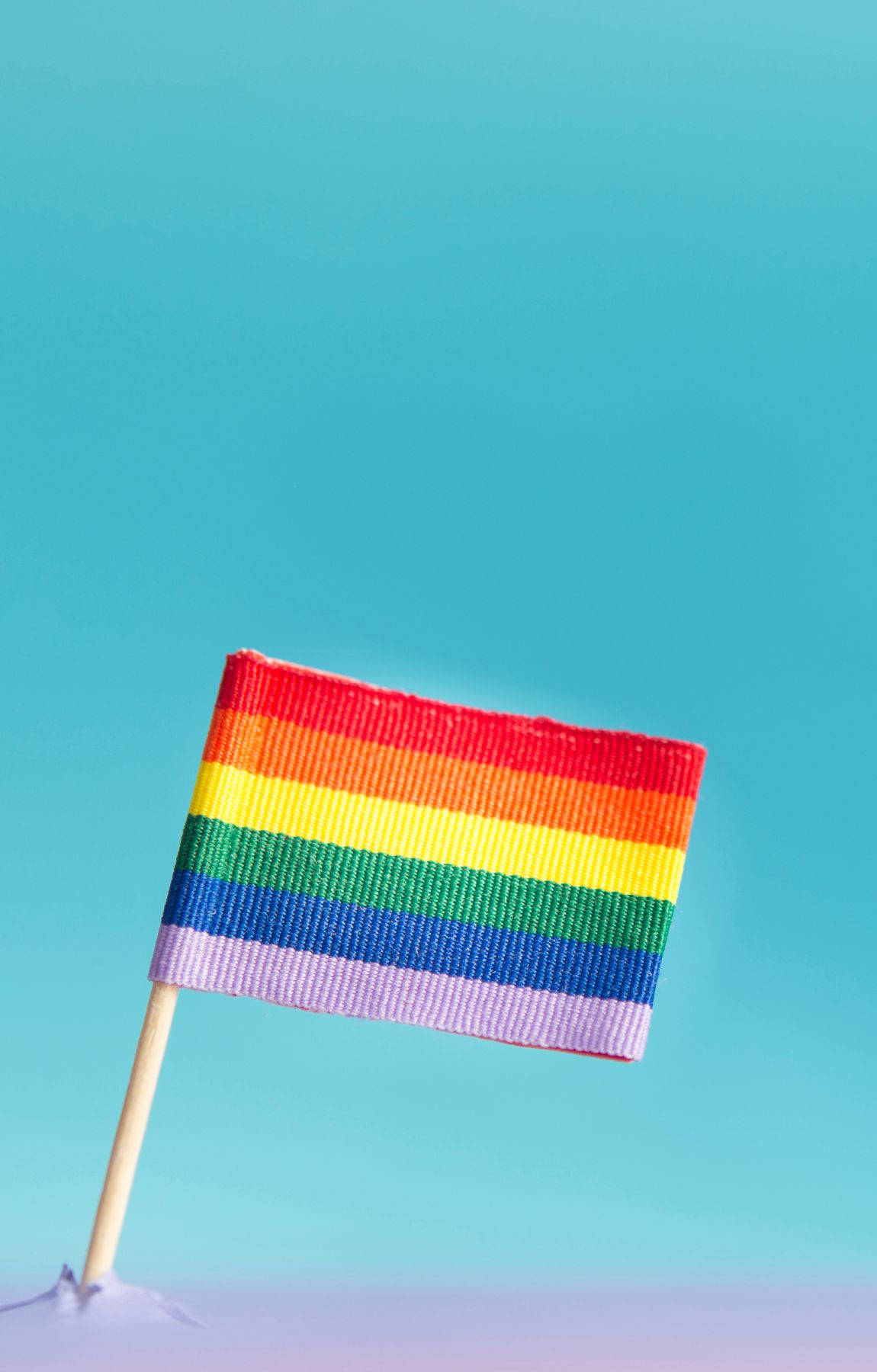 Sottigt LGBT Flag I Lavendel-Jorden Wallpaper