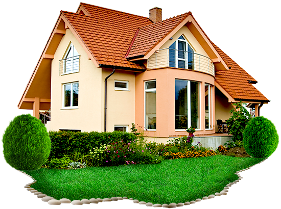 Suburban Dream Home Exterior PNG